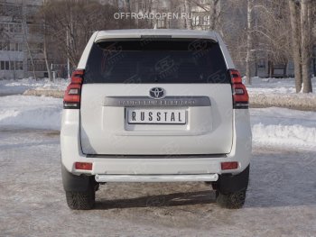 17 399 р. Защита заднего бампера (Ø76 мм, нержавейка) SLITKOFF Toyota Land Cruiser Prado J150 2-ой рестайлинг (2017-2020)  с доставкой в г. Краснодар. Увеличить фотографию 4