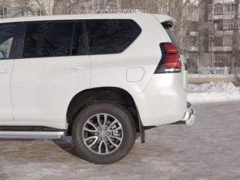 17 399 р. Защита заднего бампера (Ø76 мм, нержавейка) SLITKOFF Toyota Land Cruiser Prado J150 2-ой рестайлинг (2017-2020)  с доставкой в г. Краснодар. Увеличить фотографию 1