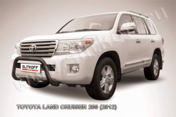 20 599 р. Кенгурятник d76 низкий мини Toyota Land Cruiser 200 1-ый рестайлинг (2012-2015) (Цвет: серебристый)  с доставкой в г. Краснодар. Увеличить фотографию 1