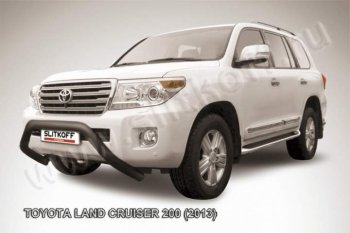 Кенгурятник d76 низкий широкий мини Toyota Land Cruiser 200 1-ый рестайлинг (2012-2015)