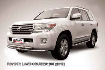 Защита переднего бампера Slitkoff (Ø76 и 57 мм) Toyota Land Cruiser 200 1-ый рестайлинг (2012-2015)