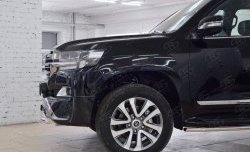 26 499 р. Защита переднего бампера (Ø63 мм с надписью, нержавейка) SLITKOFF  Toyota Land Cruiser  200 (2015-2021) 2-ой рестайлинг  с доставкой в г. Краснодар. Увеличить фотографию 4