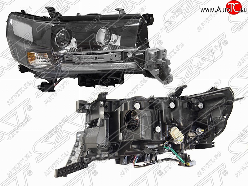 26 999 р. Правая фара передняя SAT LED EXECUTIVE BLACK/WHITE Toyota Land Cruiser 200 2-ой рестайлинг (2015-2021)  с доставкой в г. Краснодар