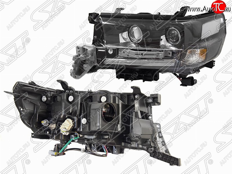 26 999 р. Левая фара передняя SAT LED EXECUTIVE BLACK/WHITE Toyota Land Cruiser 200 2-ой рестайлинг (2015-2021)  с доставкой в г. Краснодар