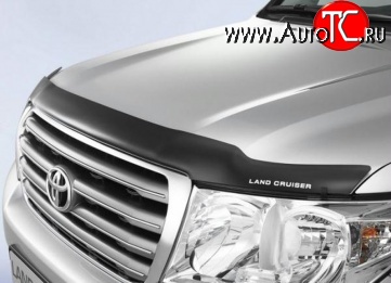 3 599 р. Дефлектор капота NovLine (с логотипом)  Toyota Land Cruiser  200 (2007-2012) дорестайлинг  с доставкой в г. Краснодар