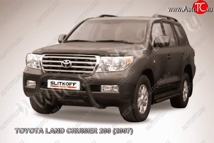 22 999 р. Кенгурятник d76 низкий мини Toyota Land Cruiser 200 дорестайлинг (2007-2012) (Цвет: серебристый)  с доставкой в г. Краснодар