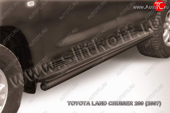 13 349 р. Защита штатного порога d57 Toyota Land Cruiser 200 дорестайлинг (2007-2012) (Цвет: серебристый)  с доставкой в г. Краснодар