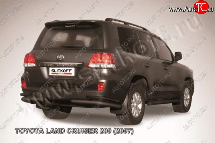 10 399 р. Уголки d76+d42 двойные Toyota Land Cruiser 200 дорестайлинг (2007-2012) (Цвет: серебристый)  с доставкой в г. Краснодар