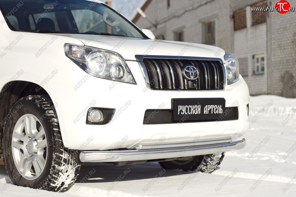 789 р. Зимняя заглушка решетки переднего бампера РА  Toyota Land Cruiser Prado  J150 (2009-2013) дорестайлинг  с доставкой в г. Краснодар