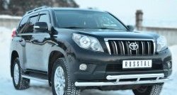 26 999 р. Защита переднего бампера (2 трубыØ63 мм, нержавейка) SLITKOFF Toyota Land Cruiser Prado J150 дорестайлинг (2009-2013)  с доставкой в г. Краснодар. Увеличить фотографию 4