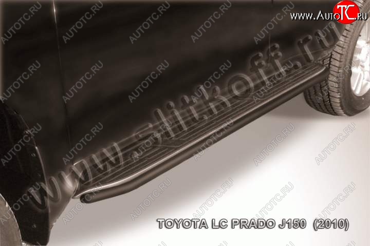 10 399 р. Защита штатного порога d42 Slitkoff Toyota Land Cruiser Prado J150 дорестайлинг (2009-2013) (Цвет: серебристый)  с доставкой в г. Краснодар