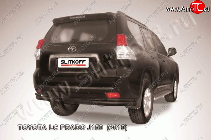 12 699 р. Уголки d76+d42 двойные Toyota Land Cruiser Prado J150 дорестайлинг (2009-2013) (Цвет: серебристый)  с доставкой в г. Краснодар