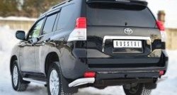 13 349 р. Защита заднего бампера (Ø76 мм уголки, нержавейка) SLITKOFF Toyota Land Cruiser Prado J150 дорестайлинг (2009-2013)  с доставкой в г. Краснодар. Увеличить фотографию 4