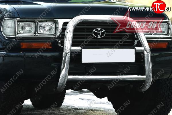 21 329 р. Защита переднего бампера под штатную лебедку Souz-96 (d76) Toyota Land Cruiser 80 (1989-1997)  с доставкой в г. Краснодар