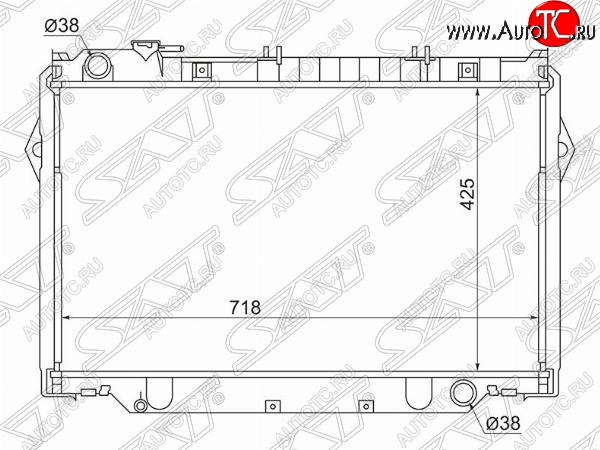 13 449 р. Радиатор двигателя SAT Toyota Land Cruiser 80 (1989-1997)  с доставкой в г. Краснодар