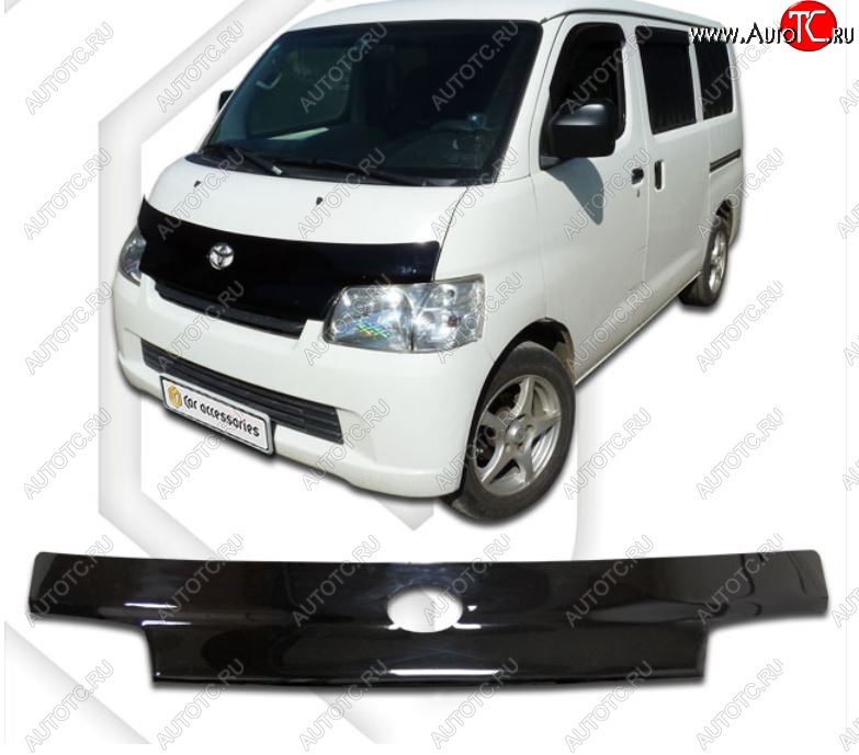 2 199 р. Дефлектор капота CA-Plastiс  Toyota LiteAce  S400 (2008-2020) (Classic черный, Без надписи)  с доставкой в г. Краснодар