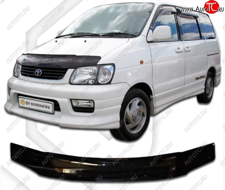 1 899 р. Дефлектор капота (R40G, R50G) CA-Plastiс  Toyota LiteAce  Noah (1996-2001) (Classic черный, Без надписи)  с доставкой в г. Краснодар