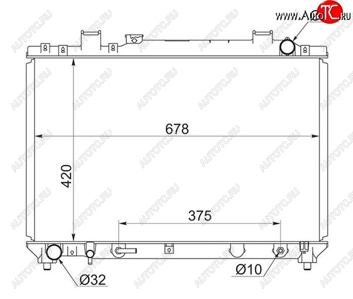 10 249 р. Радиатор двигателя SAT Toyota Noah 1 дорестайлинг (2001-2004)  с доставкой в г. Краснодар