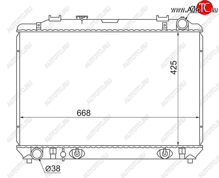 7 449 р. Радиатор двигателя SAT  Toyota Noah  1 (2001-2004) дорестайлинг  с доставкой в г. Краснодар