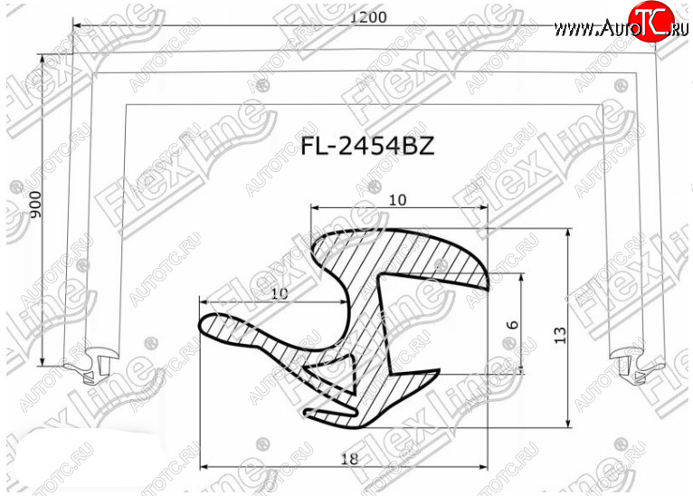 2 569 р. Молдинг лобового стекла FlexLine Toyota Prius XW20 дорестайлинг (2003-2005)  с доставкой в г. Краснодар