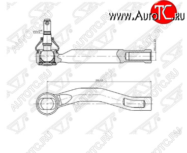 1 069 р. Правый наконечник рулевой тяги SAT  Toyota Ractis (2005-2010)  с доставкой в г. Краснодар