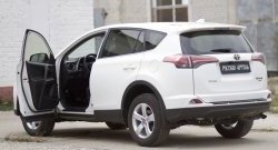 1 579 р. Накладки на порожки автомобиля RA  Toyota RAV4  XA40 (2015-2019) 5 дв. рестайлинг (Комплект (4 шт.))  с доставкой в г. Краснодар. Увеличить фотографию 2