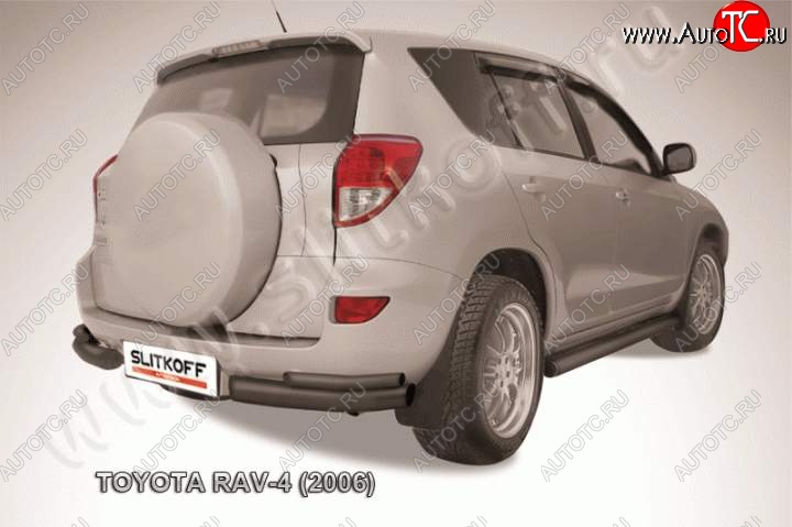 8 199 р. Уголки d76+d42 двойные Toyota RAV4 XA305 5 дв. дорестайлинг (2005-2009) (Цвет: серебристый)  с доставкой в г. Краснодар