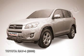 9 999 р. Защита переднего бампер Slitkoff  Toyota RAV4  XA30 (2008-2010) 5 дв. 1-ый рестайлинг (Цвет: серебристый)  с доставкой в г. Краснодар. Увеличить фотографию 1