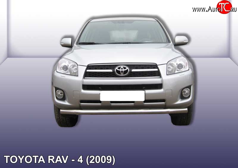 13 499 р. Одинарная защита переднего бампера диаметром 76 мм Slitkoff  Toyota RAV4  XA30 (2008-2010) 5 дв. 1-ый рестайлинг (Цвет: нержавеющая полированная сталь)  с доставкой в г. Краснодар