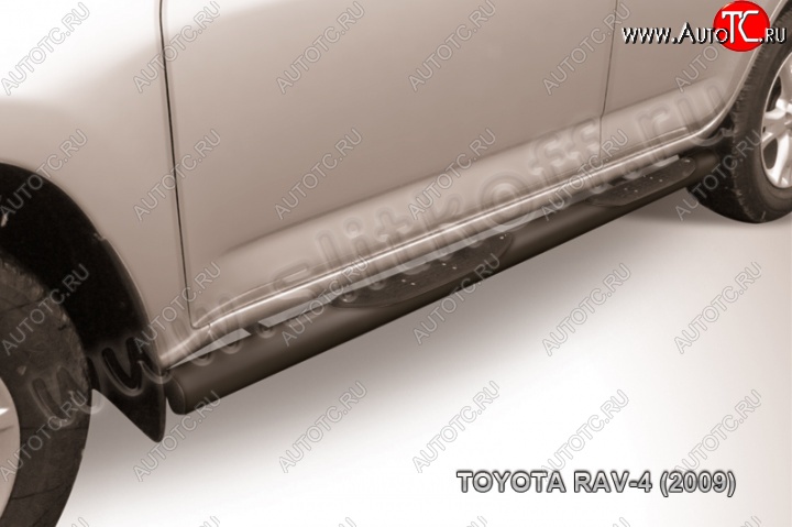 12 349 р. Защита порогов Slitkoff  Toyota RAV4  XA30 (2008-2010) 5 дв. 1-ый рестайлинг (Цвет: серебристый)  с доставкой в г. Краснодар