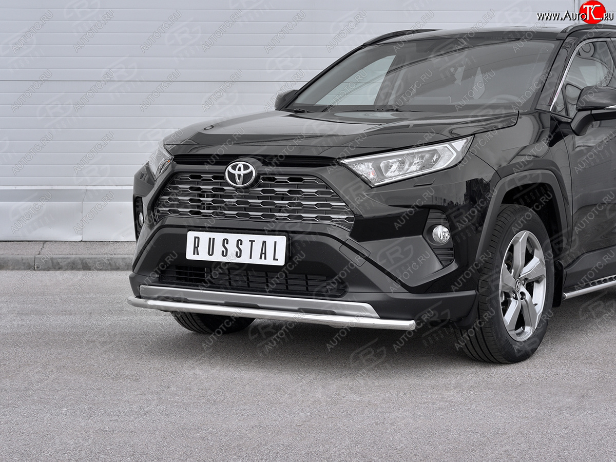 16 999 р. Защита переднего бампера (Ø42 мм, нержавейка) SLITKOFF  Toyota RAV4  XA50 (2018-2024) 5 дв. дорестайлинг  с доставкой в г. Краснодар