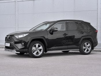 16 999 р. Защита переднего бампера (Ø42 мм, нержавейка) SLITKOFF  Toyota RAV4  XA50 (2018-2024) 5 дв. дорестайлинг  с доставкой в г. Краснодар. Увеличить фотографию 3