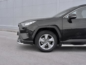 18 199 р. Защита переднего бампера (Ø63 мм, нержавейка) SLITKOFF Toyota RAV4 XA50 5 дв. дорестайлинг (2018-2024)  с доставкой в г. Краснодар. Увеличить фотографию 4