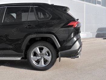 15 999 р. Защита заднего бампера (Ø75х42 мм, нержавейка) Russtal Toyota RAV4 XA50 5 дв. дорестайлинг (2018-2024)  с доставкой в г. Краснодар. Увеличить фотографию 4