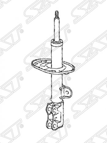Правый амортизатор передний SAT Toyota RAV4 XA30 5 дв. удлиненный дорестайлинг (2003-2008)