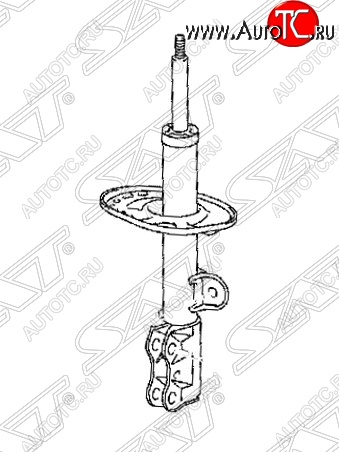 3 999 р. Левый амортизатор передний SAT Toyota RAV4 XA30 5 дв. удлиненный дорестайлинг (2003-2008)  с доставкой в г. Краснодар