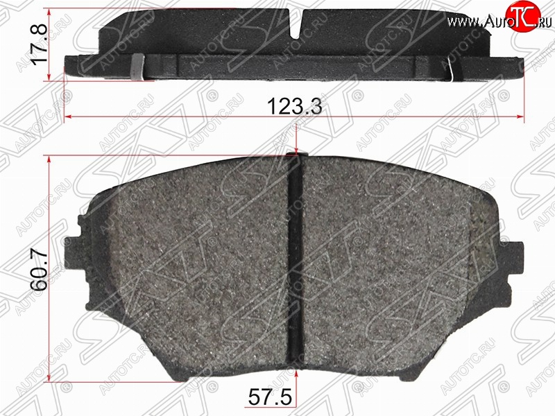 1 379 р. Колодки тормозные (передние) SAT  Toyota RAV4  CA20 (2000-2003) 3 дв. дорестайлинг, 5 дв. дорестайлинг  с доставкой в г. Краснодар