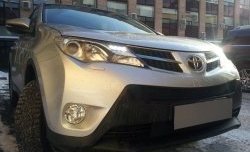 1 469 р. Сетка верхнего воздухозаборника переднего бампера Russtal Toyota RAV4 XA40 5 дв. дорестайлинг (2012-2015) (черная)  с доставкой в г. Краснодар. Увеличить фотографию 2