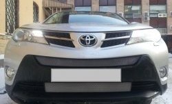 1 539 р. Сетка верхнего воздухозаборника переднего бампера Russtal  Toyota RAV4  XA40 (2012-2015) 5 дв. дорестайлинг (хром)  с доставкой в г. Краснодар. Увеличить фотографию 2