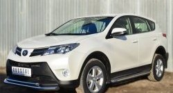 19 749 р. Защита переднего бампера (2 трубыØ63 и 42 мм, нержавейка) SLITKOFF Toyota RAV4 XA40 5 дв. дорестайлинг (2012-2015)  с доставкой в г. Краснодар. Увеличить фотографию 2