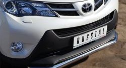 15 999 р. Одинарная защита переднего бампера диаметром 63 мм SLITKOFF Toyota RAV4 XA40 5 дв. дорестайлинг (2012-2015)  с доставкой в г. Краснодар. Увеличить фотографию 2