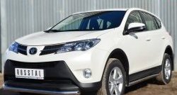 15 999 р. Одинарная защита переднего бампера диаметром 63 мм SLITKOFF Toyota RAV4 XA40 5 дв. дорестайлинг (2012-2015)  с доставкой в г. Краснодар. Увеличить фотографию 4