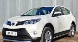 16 299 р. Защита порогов из круглой трубы диаметром 63 мм Russtal Toyota RAV4 XA40 5 дв. дорестайлинг (2012-2015) (Защита порогов с со скосами на торцах (вариант 1))  с доставкой в г. Краснодар. Увеличить фотографию 12