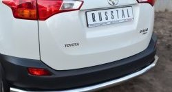 16 849 р. Одинарная защита заднего бампера из трубы диаметром 63 мм SLITKOFF  Toyota RAV4  XA40 (2012-2015) 5 дв. дорестайлинг  с доставкой в г. Краснодар. Увеличить фотографию 3