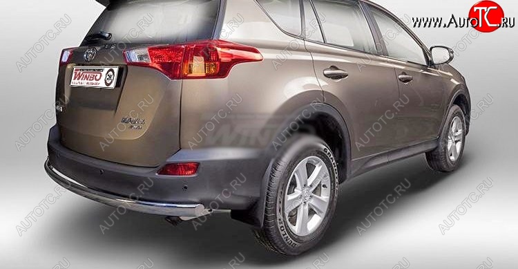 12 499 р. Защита заднего бампера WINBO (Ø76 мм, нержавейка)  Toyota RAV4  XA40 (2012-2015) 5 дв. дорестайлинг  с доставкой в г. Краснодар