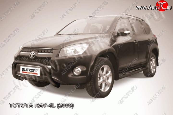 23 549 р. Кенгурятник d76 низкий  Toyota RAV4  XA30 (2009-2010) 5 дв. удлиненный 1-ый рестайлинг (Цвет: серебристый)  с доставкой в г. Краснодар