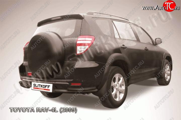 6 999 р. Уголки d57+d42 двойные  Toyota RAV4  XA30 (2009-2010) 5 дв. удлиненный 1-ый рестайлинг (Цвет: серебристый)  с доставкой в г. Краснодар