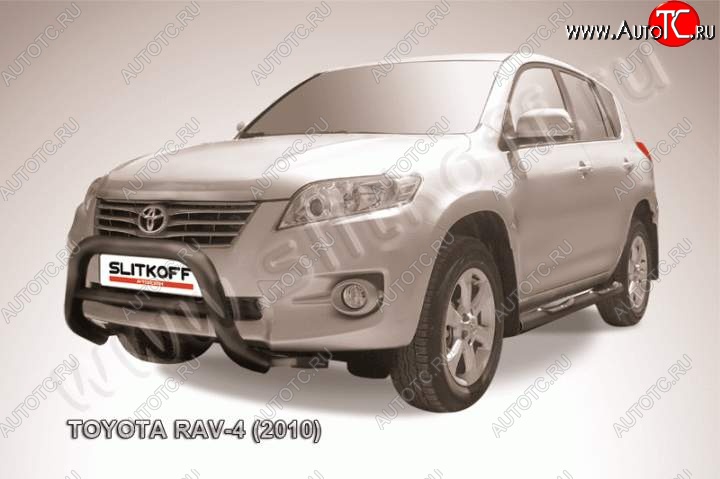 23 549 р. Кенгурятник d76 низкий Toyota RAV4 XA30 5 дв. 2-ой рестайлинг (2010-2013) (Цвет: серебристый)  с доставкой в г. Краснодар