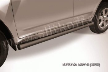 9 549 р. Защита порогов Slitkoff Toyota RAV4 XA30 5 дв. удлиненный 2-ой рестайлинг (2010-2013) (Цвет: серебристый)  с доставкой в г. Краснодар. Увеличить фотографию 1