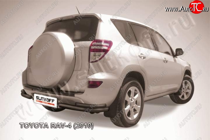 6 999 р. Уголки d57+d42 двойные  Toyota RAV4  XA30 (2010-2013) 5 дв. 2-ой рестайлинг, 5 дв. удлиненный 2-ой рестайлинг (Цвет: серебристый)  с доставкой в г. Краснодар